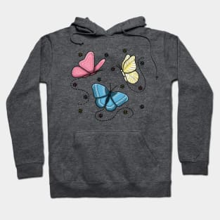 Pastel Butterflys- Pretty pastel butterflys with matching flowers Hoodie